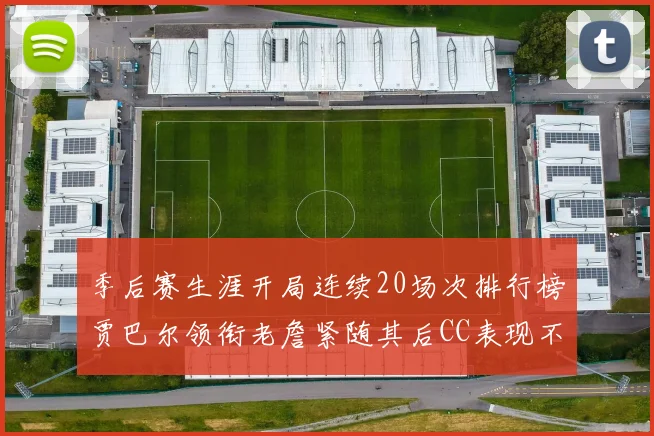 季后赛生涯开局连续20场次排行榜贾巴尔领衔老詹紧随其后CC表现不俗